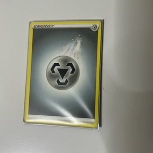 Pokemon Steel Energy Cards  (6) with one cover